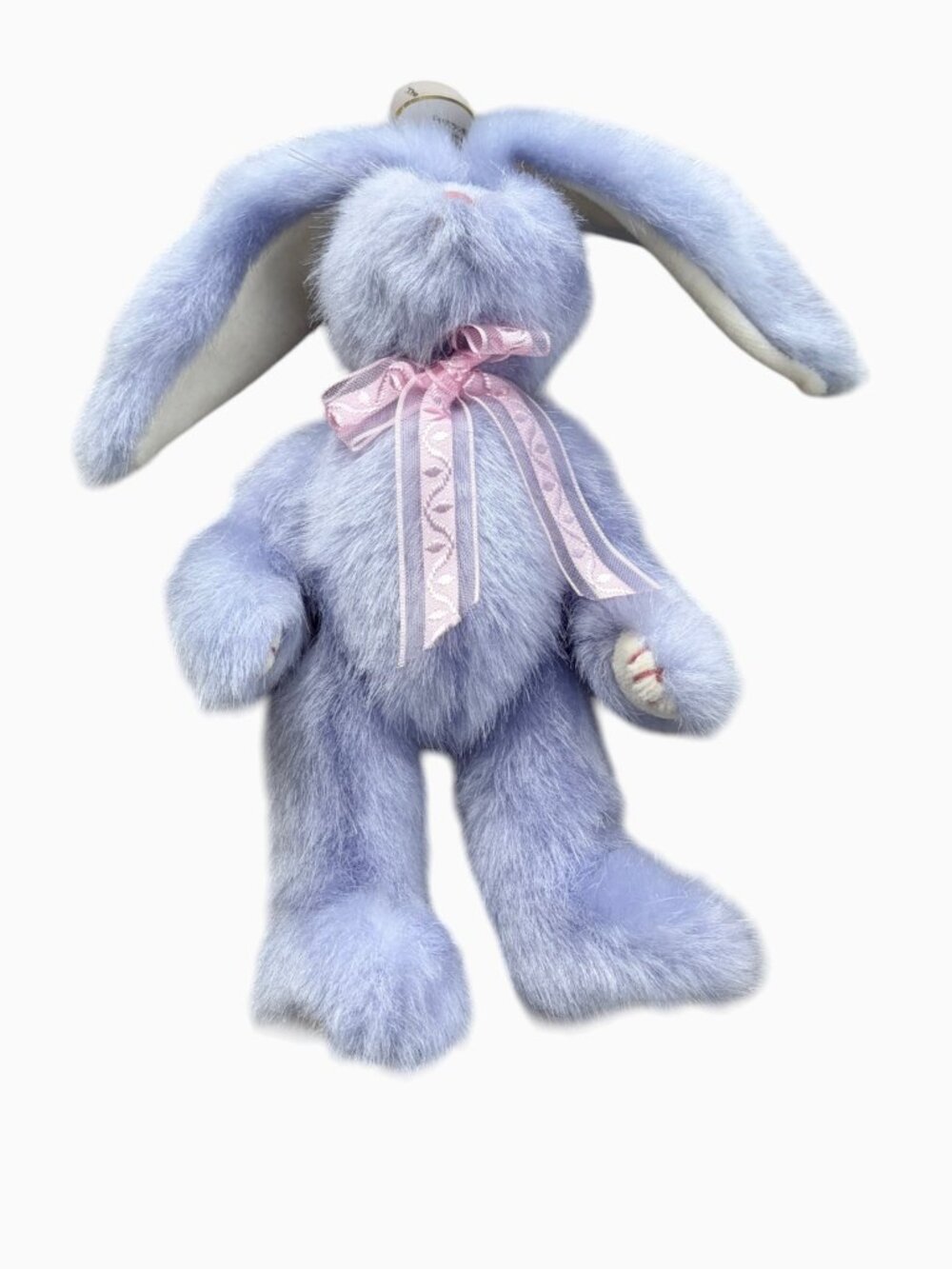TY Attic Treasures Azalea Bunny Rabbit Plush 8" Blue Pink Ribbon Stuffed Animal - Picture 5 of 9